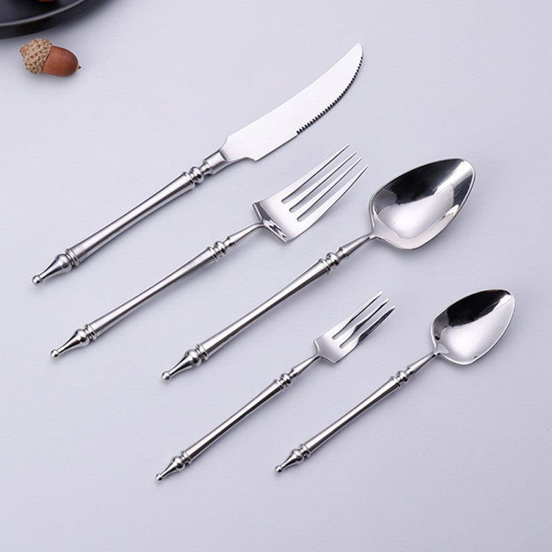 A stainless steel cutlery