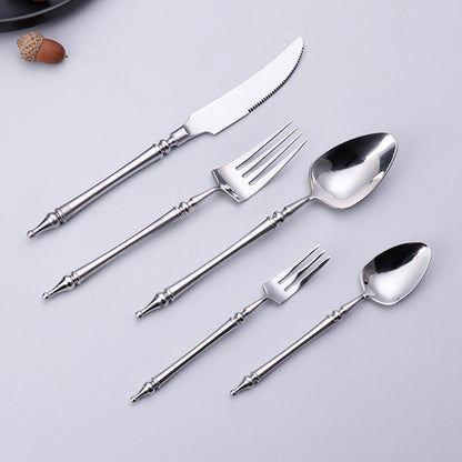 A stainless steel cutlery