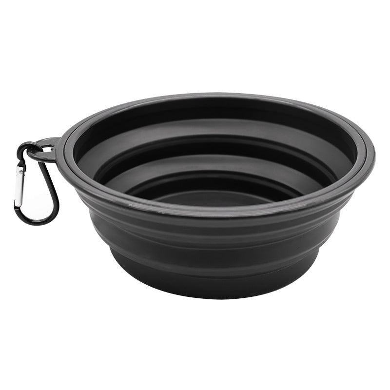 A portable pet folding bowl