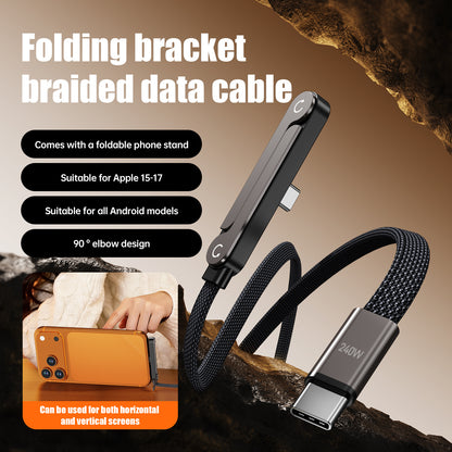 A 240W fast charging Type-C elbow data cable