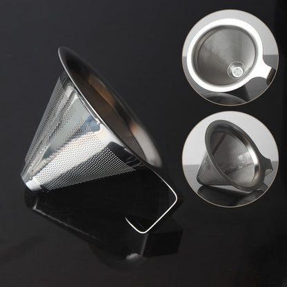 A Stainless steel coffee filter coffee filter filter cup hand brewing coffee utensils set filter paper drip filter cup