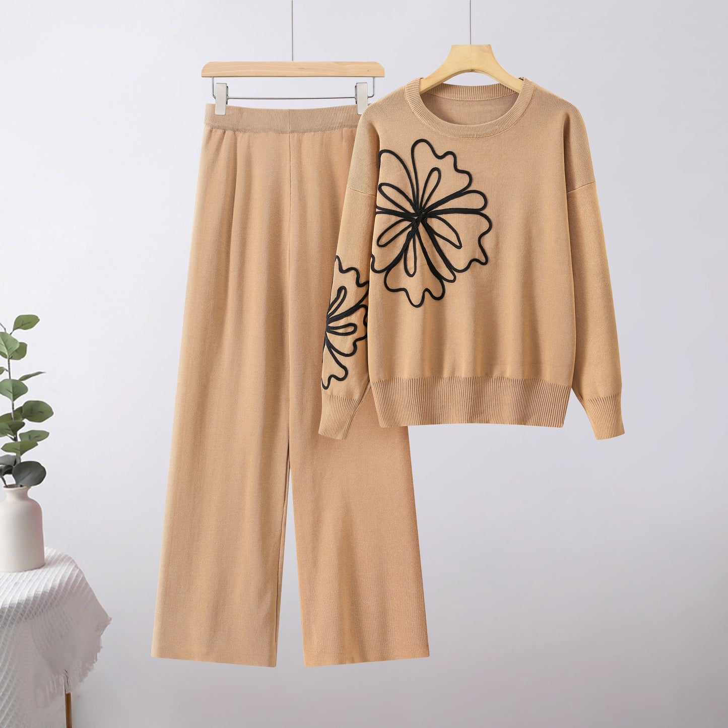 A knitted two-piece set