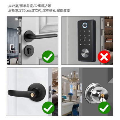 A Indoor Wooden Door Graffiti Fingerprint Lock One Grip Open Home Electronic Lock Spherical Smart Lock Combination Lock