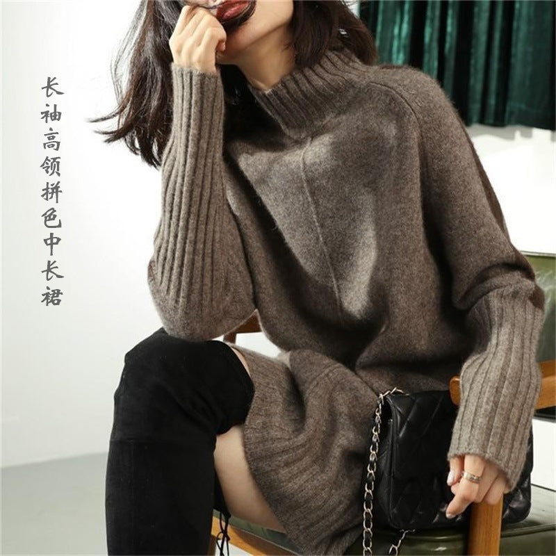 A half turtleneck medium and long top