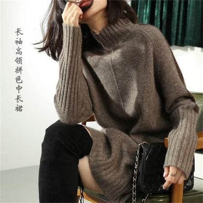 A half turtleneck medium and long top