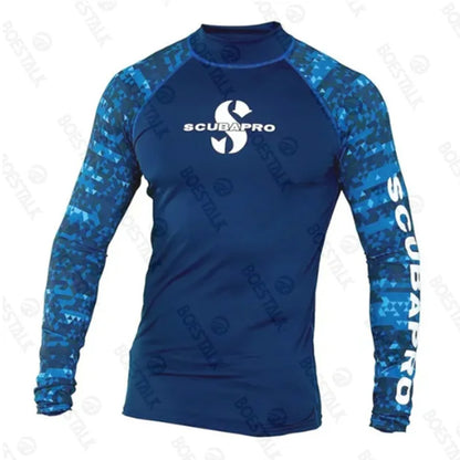 A Men's Swimming Long Sleeve Swimsuit