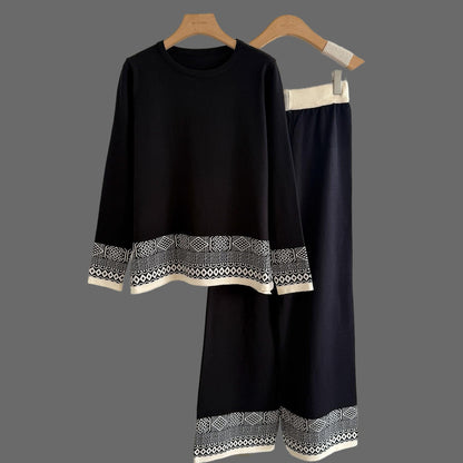 A knitted two-piece set