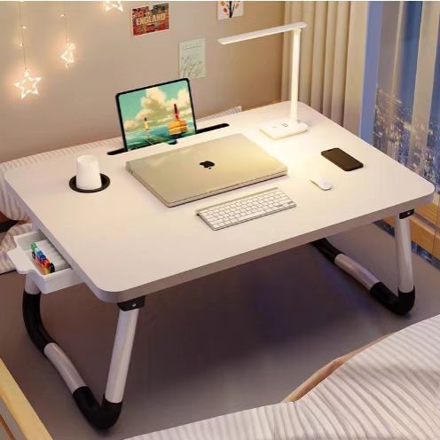 A: Removable bed table dormitory folding desk free computer desk office furniture