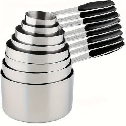 A Stainless steel measuring cup measuring spoon Acacia wooden handle baking tool