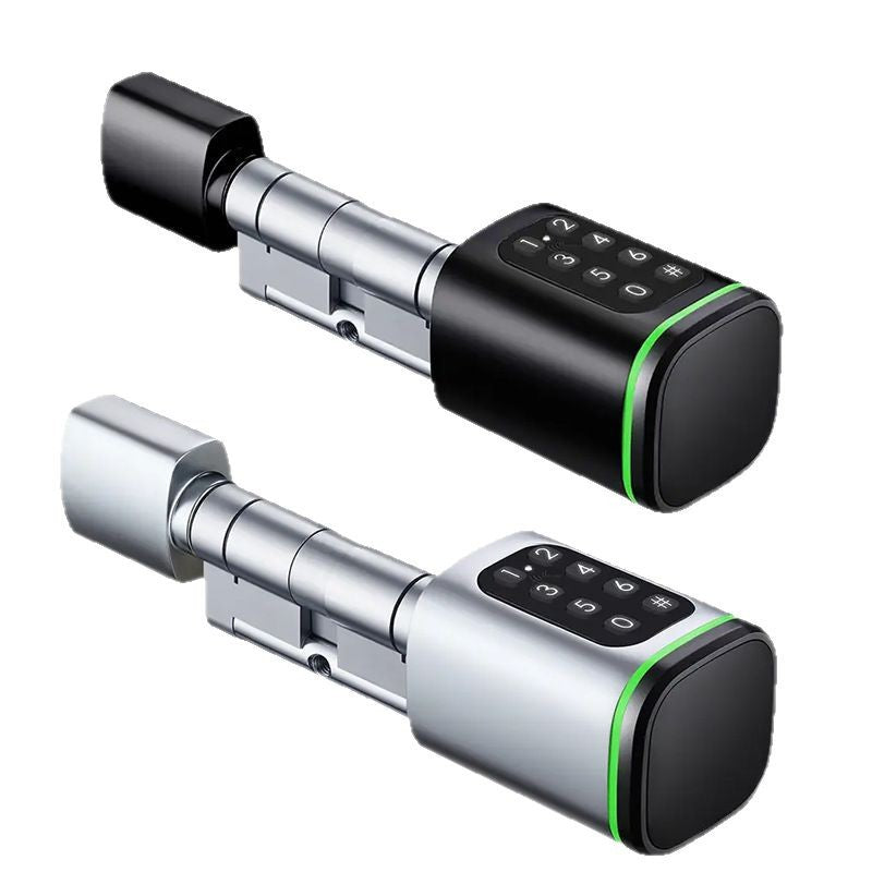 High-end household entrance door aluminum alloy smart lock cylinder lock graffiti pass password fingerprint swipe card smart lock
