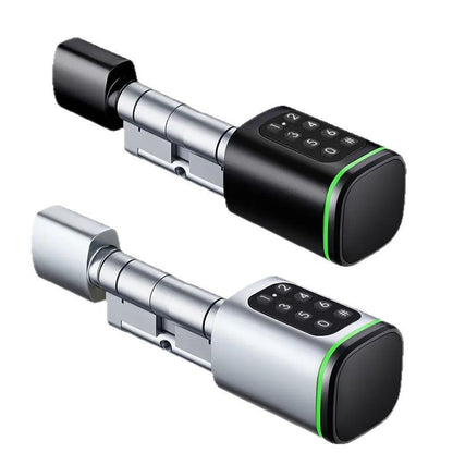 High-end household entrance door aluminum alloy smart lock cylinder lock graffiti pass password fingerprint swipe card smart lock