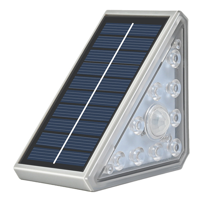 A solar stair light outdoor waterproof step light courtyard foot light led light trail light self-adhesive household luminous light