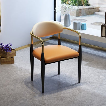 A dining chair stool with armrest back chair
