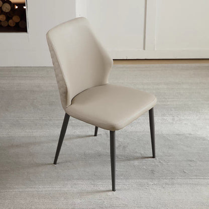 A leather metal chair seat