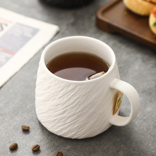 A Stone pattern microwave cup Simple ceramic mug Large capacity drinking cup Teacup Office home coffee cup
