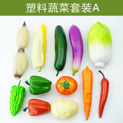 A simulated plastic vegetable spot wholesale props children's teaching aids plastic fake fruit eggplant potato carrot model