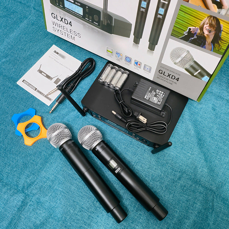 A wireless microphone GLXD4 one to two SM58 FM U segment stage home foreign trade top with BETA microphone