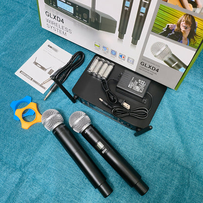 A wireless microphone GLXD4 one to two SM58 FM U segment stage home foreign trade top with BETA microphone