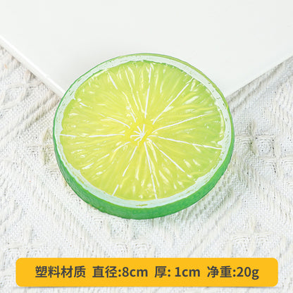 A Fake fruit slice Lemon slice Watermelon slice Fake cherry decoration photo Fruit props High imitation fruit slice model