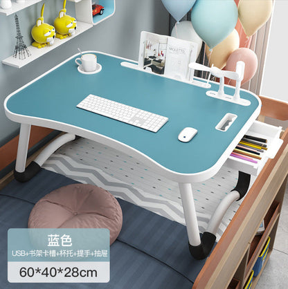 A: Removable bed table dormitory folding desk free computer desk office furniture