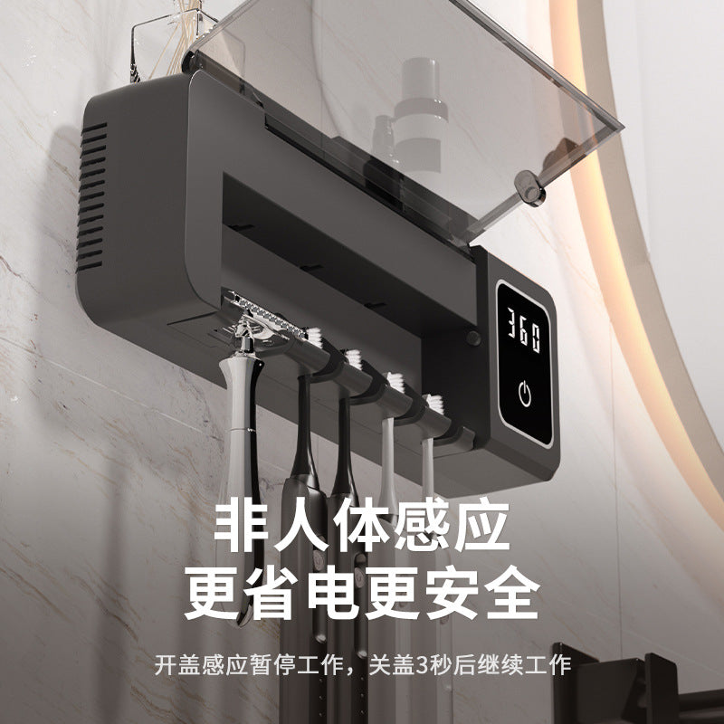 A Air Drying Toothbrush Sterilizer Drying Circulation Smart UV UVC Sterilization Shelf Korean Style