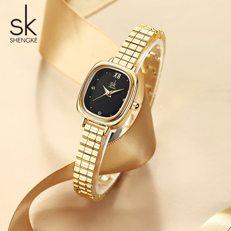 ASK watch women's high-end waterproof stainless steel versatile watch niche cross-border foreign trade women's watch women