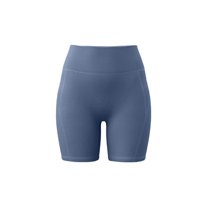 A Xia Wu T high waist hip lift tight nude five points yoga pants women's running sports fitness yoga shorts