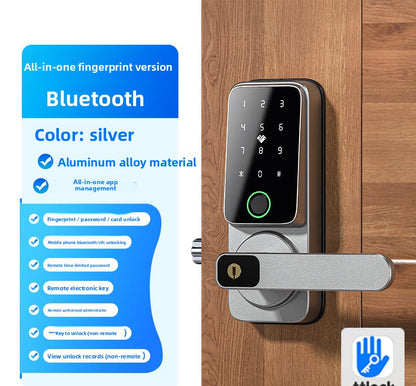 A popular household indoor room door all Bluetooth swipe card smart locks European and American wooden door fingerprint password locks