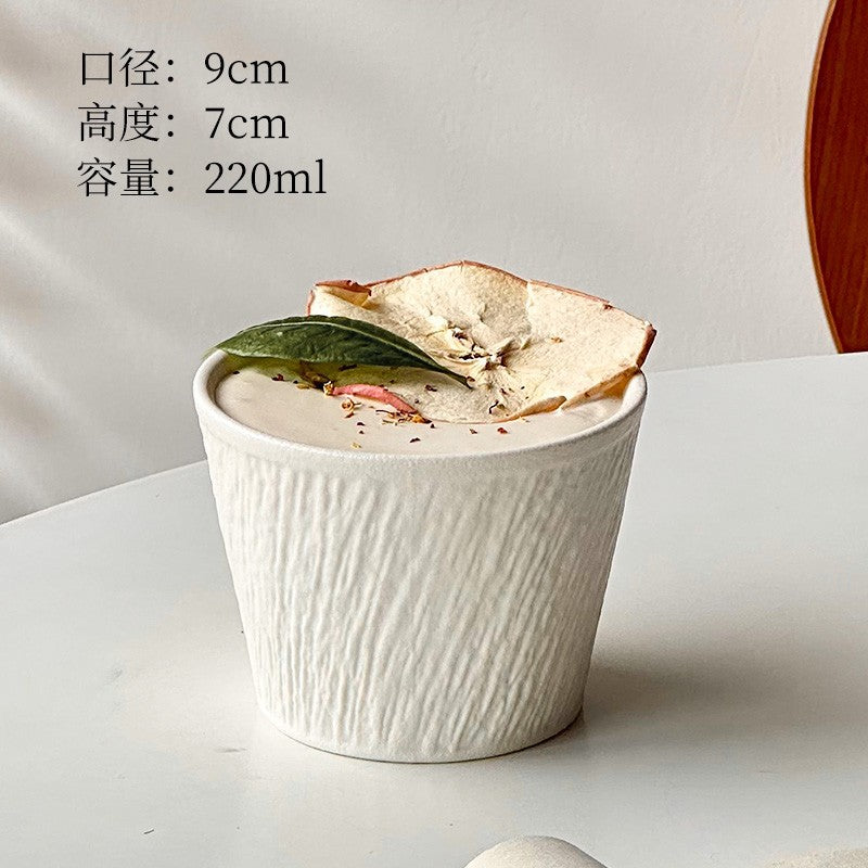 Japanese minimalist ceramic coffee cup hand cup pig mouth cup retro exquisite premium latte cup master cup Aobai cup