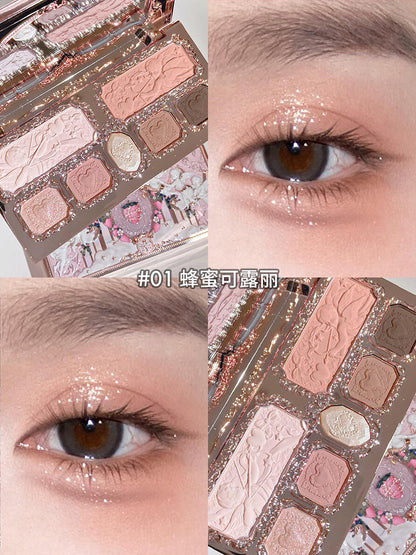 A new product,  Sweetheart Bear eyeshadow, Swan Cloud Shoulder, strawberry, all series of stores can be self-organized gift boxes.