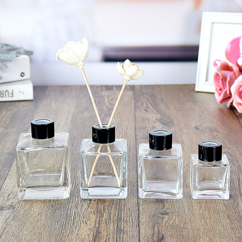 A Aromatherapy bottle square round 100ml rattan fireless aromatherapy volatile bottle perfume glass bottle