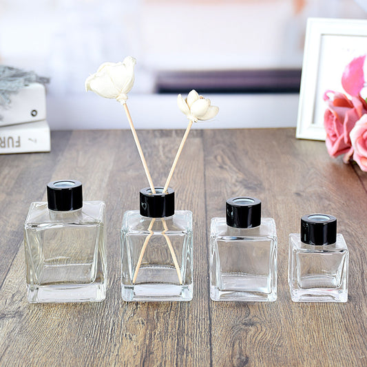 A Aromatherapy bottle square round 100ml rattan fireless aromatherapy volatile bottle perfume glass bottle