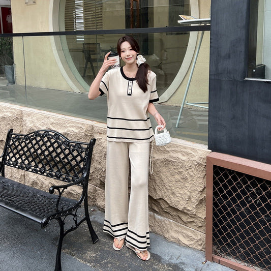A women's knitted suit