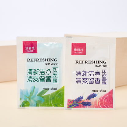 أكياس مستلزمات الاستحمام الفندقية التي تستخدم لمرة واحدة 