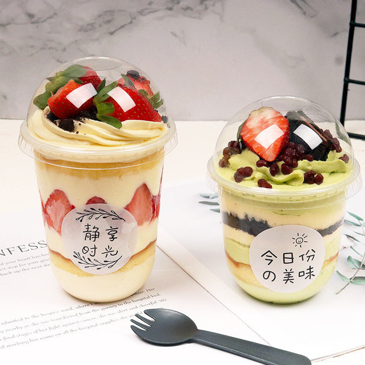 A Melaleuca Fruit Wood Bran Ice Cream Sundae Ice Cream Chubby Cup Mousse Cake Cup U-shaped Cup