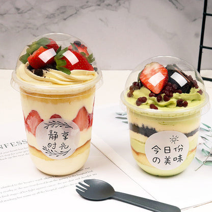 A Melaleuca Fruit Wood Bran Ice Cream Sundae Ice Cream Chubby Cup Mousse Cake Cup U-shaped Cup