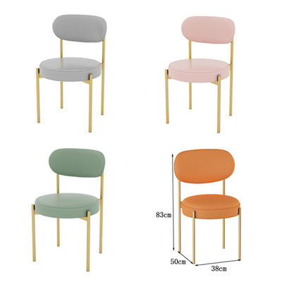 A metal leather seat chair