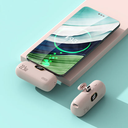 A mini portable small capsule power bank tail plug outdoor mobile phone emergency mobile power supply