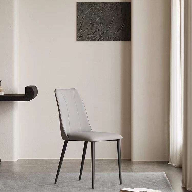 A metal leather chair seat