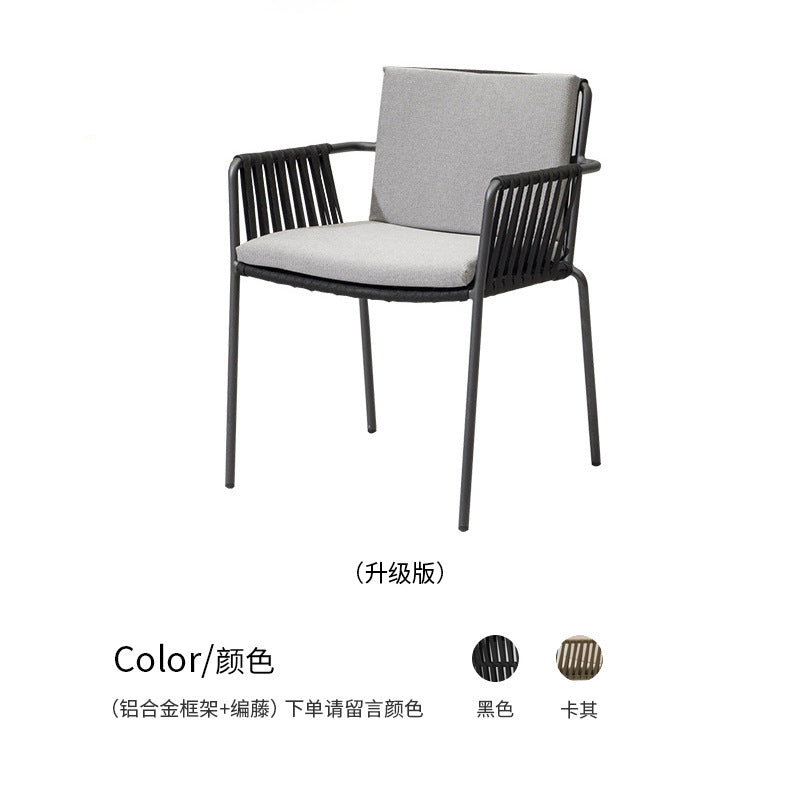 A outdoor rattan chair
