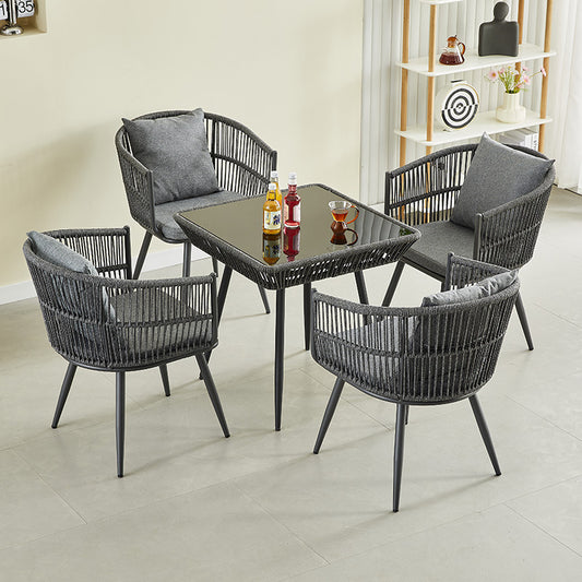 A outdoor rattan chair