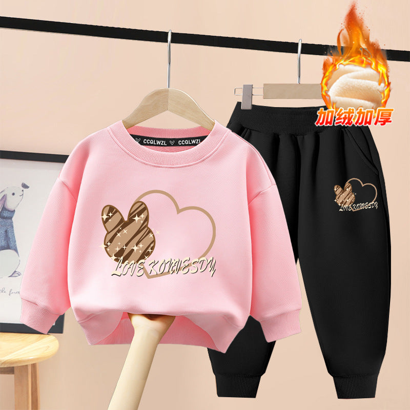 A children's sweatshirt set