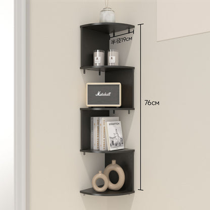 A Corner Shelf Corner Moisture-proof No Punching Wall Bedroom Wall Corner Bookshelf Kitchen Triangle Cabinet Storage Rack