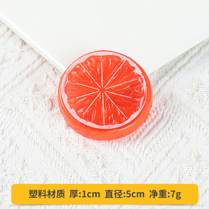 A Fake fruit slice Lemon slice Watermelon slice Fake cherry decoration photo Fruit props High imitation fruit slice model