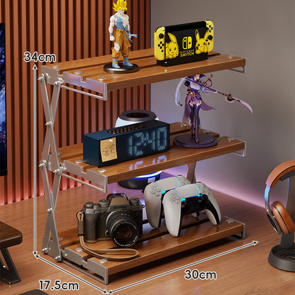 A tabletop shelf