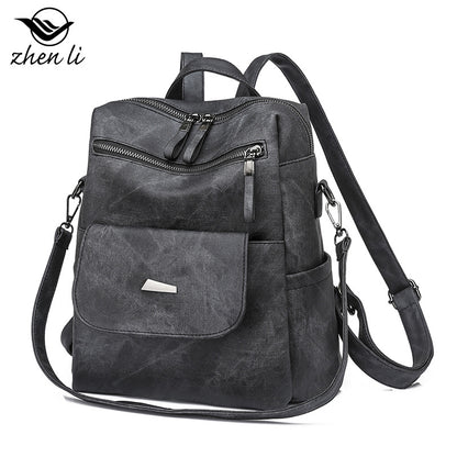 A bag large capacity cross-border women's backpack, backpack women's bags, retro backpack women's bags