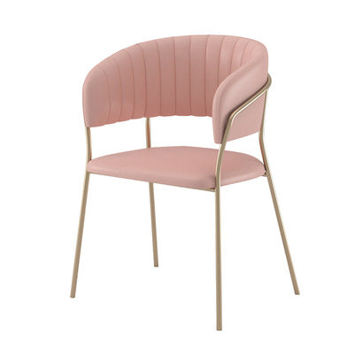 A metal leather seat chair