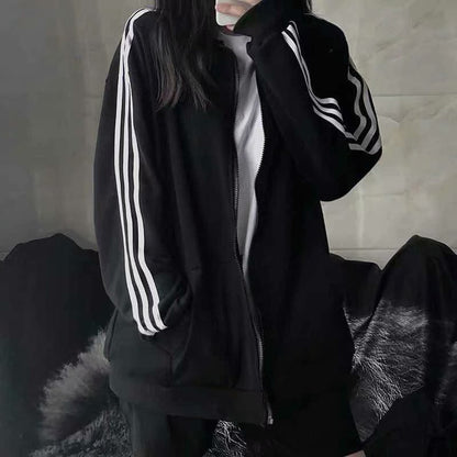 B2-m16 Spring and summer new three-bar coat women's Korean version thin jacket - Mixbatch