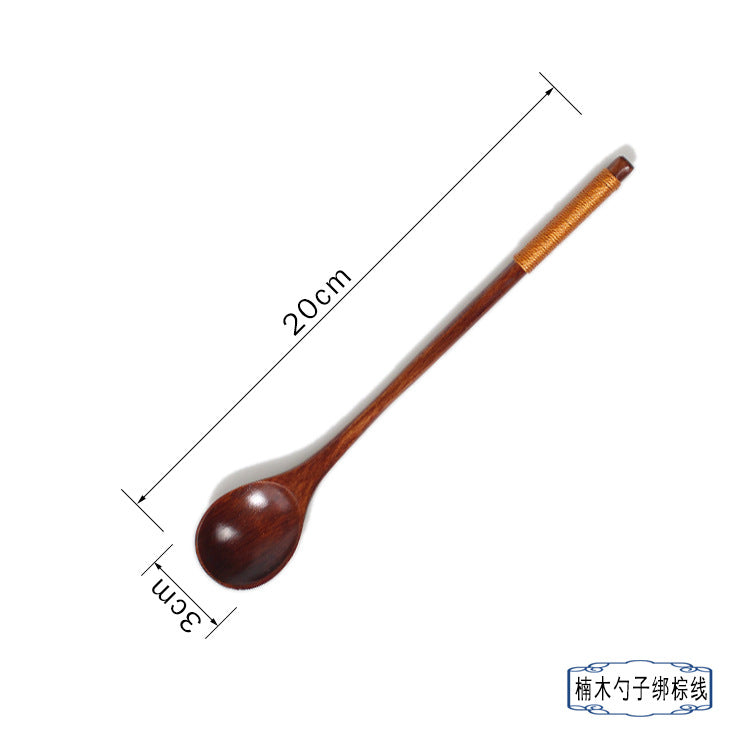 A solid wood spoon