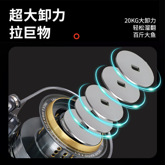 A All-metal spinning wheel fishing wheel (20KG-fish)